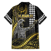 Hawaii King Kamehameha The Great Hawaiian Shirt Gold Tribal Tattoo