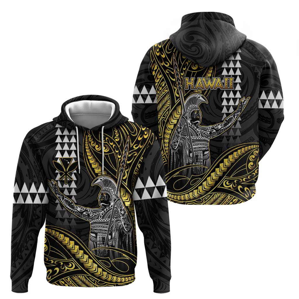 Hawaii King Kamehameha The Great Hoodie Gold Tribal Tattoo