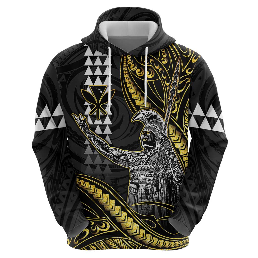 Hawaii King Kamehameha The Great Hoodie Gold Tribal Tattoo