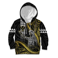 Hawaii King Kamehameha The Great Kid Hoodie Gold Tribal Tattoo