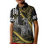 Hawaii King Kamehameha The Great Kid Polo Shirt Gold Tribal Tattoo