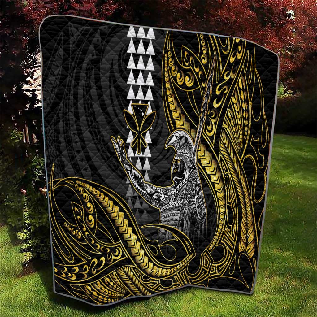 Hawaii King Kamehameha The Great Quilt Gold Tribal Tattoo