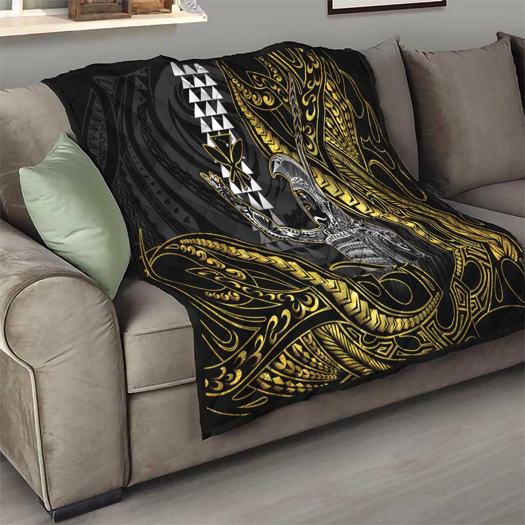 Hawaii King Kamehameha The Great Quilt Gold Tribal Tattoo