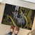Hawaii King Kamehameha The Great Rubber Doormat Gold Tribal Tattoo