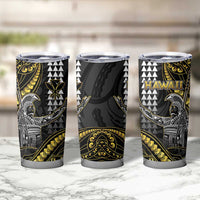 Hawaii King Kamehameha The Great Tumbler Cup Gold Tribal Tattoo