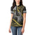 Hawaii King Kamehameha The Great Women Polo Shirt Gold Tribal Tattoo