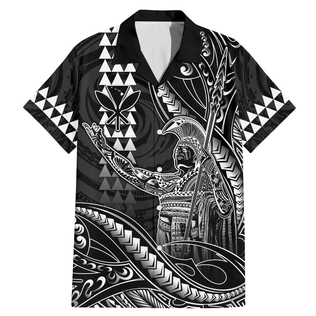 Hawaii King Kamehameha The Great Family Matching Mermaid Dress and Hawaiian Shirt Black Tribal Tattoo