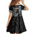 Hawaii King Kamehameha The Great Family Matching Summer Maxi Dress and Hawaiian Shirt Black Tribal Tattoo