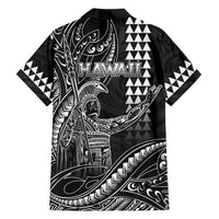 Hawaii King Kamehameha The Great Family Matching Summer Maxi Dress and Hawaiian Shirt Black Tribal Tattoo