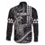 Hawaii King Kamehameha The Great Family Matching Summer Maxi Dress and Hawaiian Shirt Black Tribal Tattoo