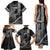 Hawaii King Kamehameha The Great Family Matching Tank Maxi Dress and Hawaiian Shirt Black Tribal Tattoo