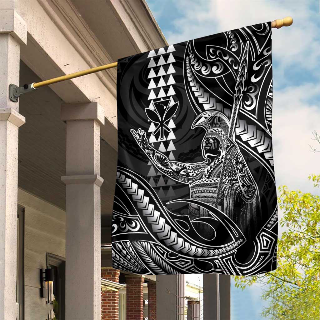 Hawaii King Kamehameha The Great Garden Flag Black Tribal Tattoo