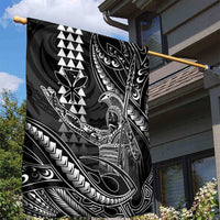 Hawaii King Kamehameha The Great Garden Flag Black Tribal Tattoo