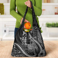 Hawaii King Kamehameha The Great Grocery Bag Black Tribal Tattoo