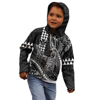 Hawaii King Kamehameha The Great Kid Hoodie Black Tribal Tattoo
