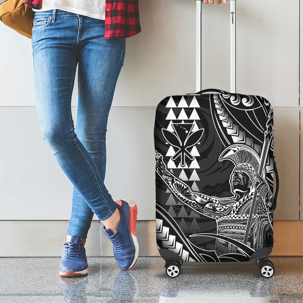 Hawaii King Kamehameha The Great Luggage Cover Black Tribal Tattoo