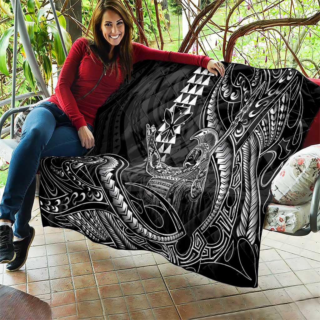 Hawaii King Kamehameha The Great Quilt Black Tribal Tattoo