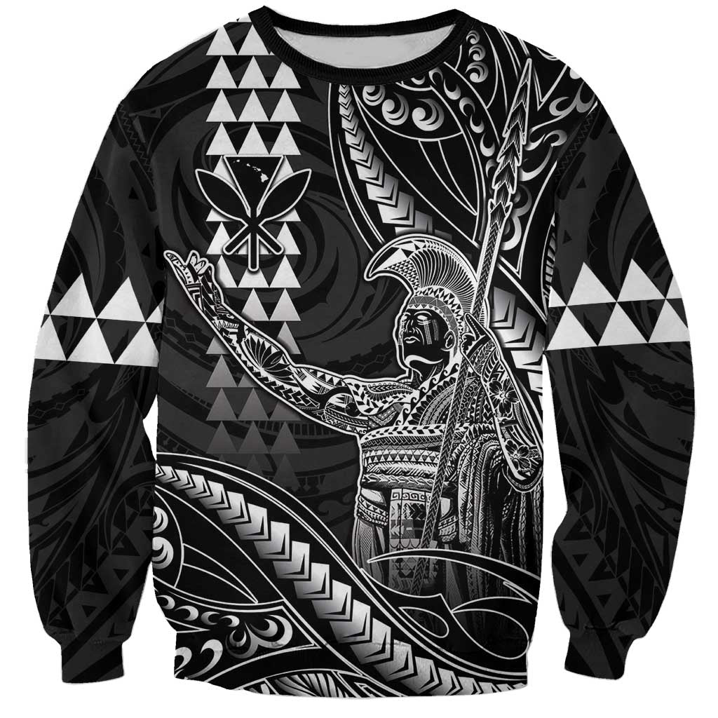 Hawaii King Kamehameha The Great Sweatshirt Black Tribal Tattoo