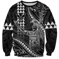 Hawaii King Kamehameha The Great Sweatshirt Black Tribal Tattoo