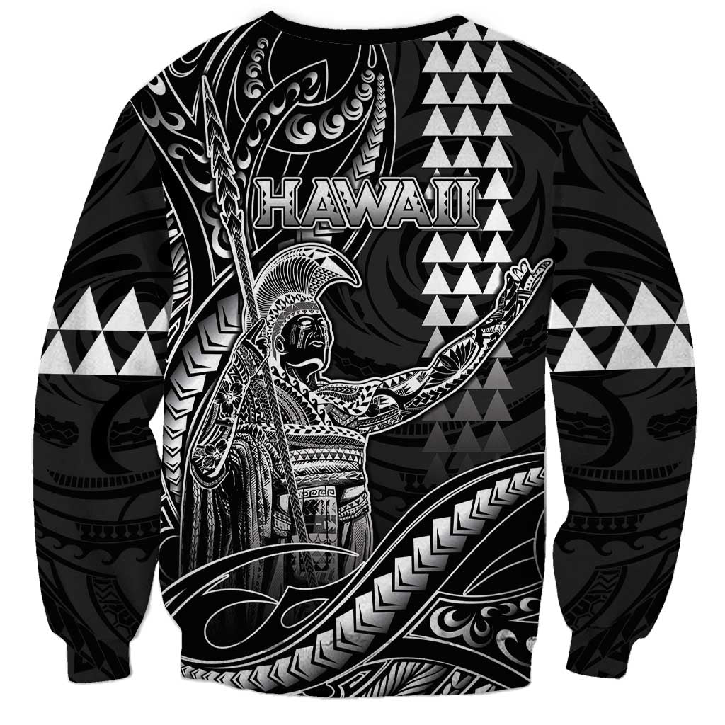 Hawaii King Kamehameha The Great Sweatshirt Black Tribal Tattoo