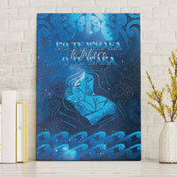 New Zealand Mother's Day Canvas Wall Art Ko Te Whaea Te Takere O Te Waka LT05 Without Frame Blue - Polynesian Pride