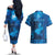 Personalised New Zealand Mother's Day Couples Matching Off The Shoulder Long Sleeve Dress and Hawaiian Shirt Ko Te Whaea Te Takere O Te Waka