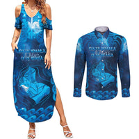 Personalised New Zealand Mother's Day Couples Matching Summer Maxi Dress and Long Sleeve Button Shirt Ko Te Whaea Te Takere O Te Waka