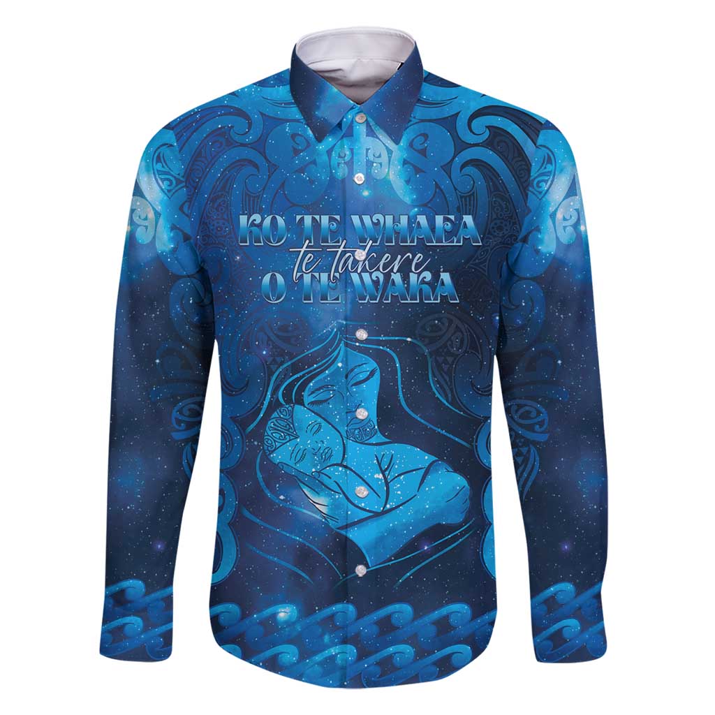 Personalised New Zealand Mother's Day Family Matching Long Sleeve Bodycon Dress and Hawaiian Shirt Ko Te Whaea Te Takere O Te Waka