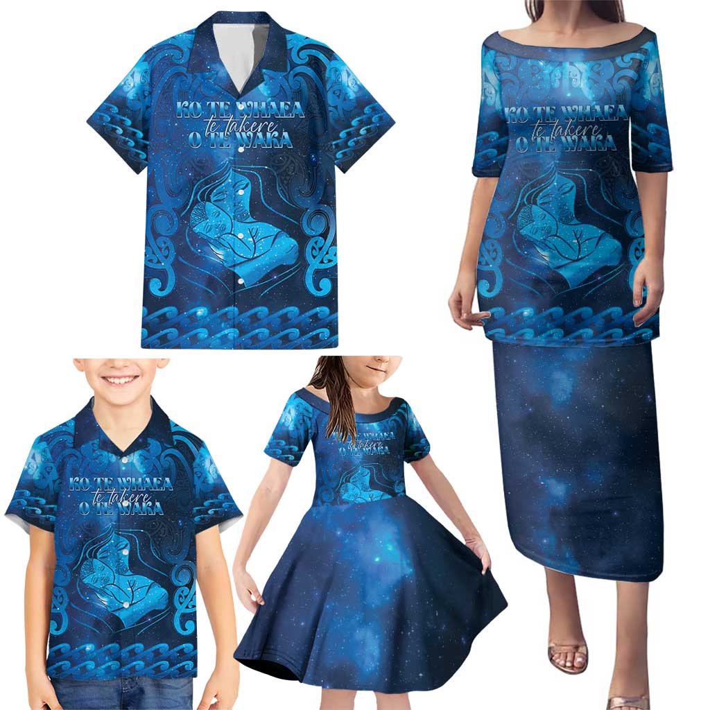 Personalised New Zealand Mother's Day Family Matching Puletasi and Hawaiian Shirt Ko Te Whaea Te Takere O Te Waka