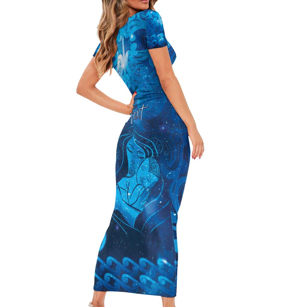 Personalised New Zealand Mother's Day Family Matching Short Sleeve Bodycon Dress and Hawaiian Shirt Ko Te Whaea Te Takere O Te Waka