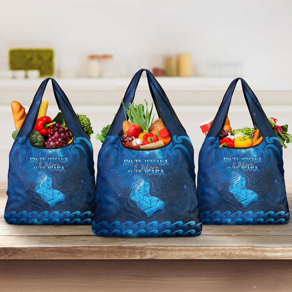 New Zealand Mother's Day Grocery Bag Ko Te Whaea Te Takere O Te Waka LT05 3-pack One Size Blue - Polynesian Pride