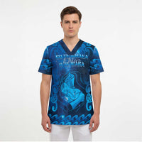 Personalised New Zealand Mother's Day Scrub Top Ko Te Whaea Te Takere O Te Waka LT05 - Polynesian Pride