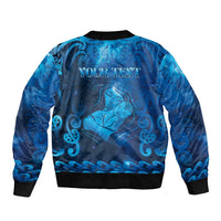 Personalised New Zealand Mother's Day Sleeve Zip Bomber Jacket Ko Te Whaea Te Takere O Te Waka