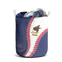 American Samoa Eagle Laundry Basket Polynesian Tribal Pattern Curve Style LT05 - Polynesian Pride