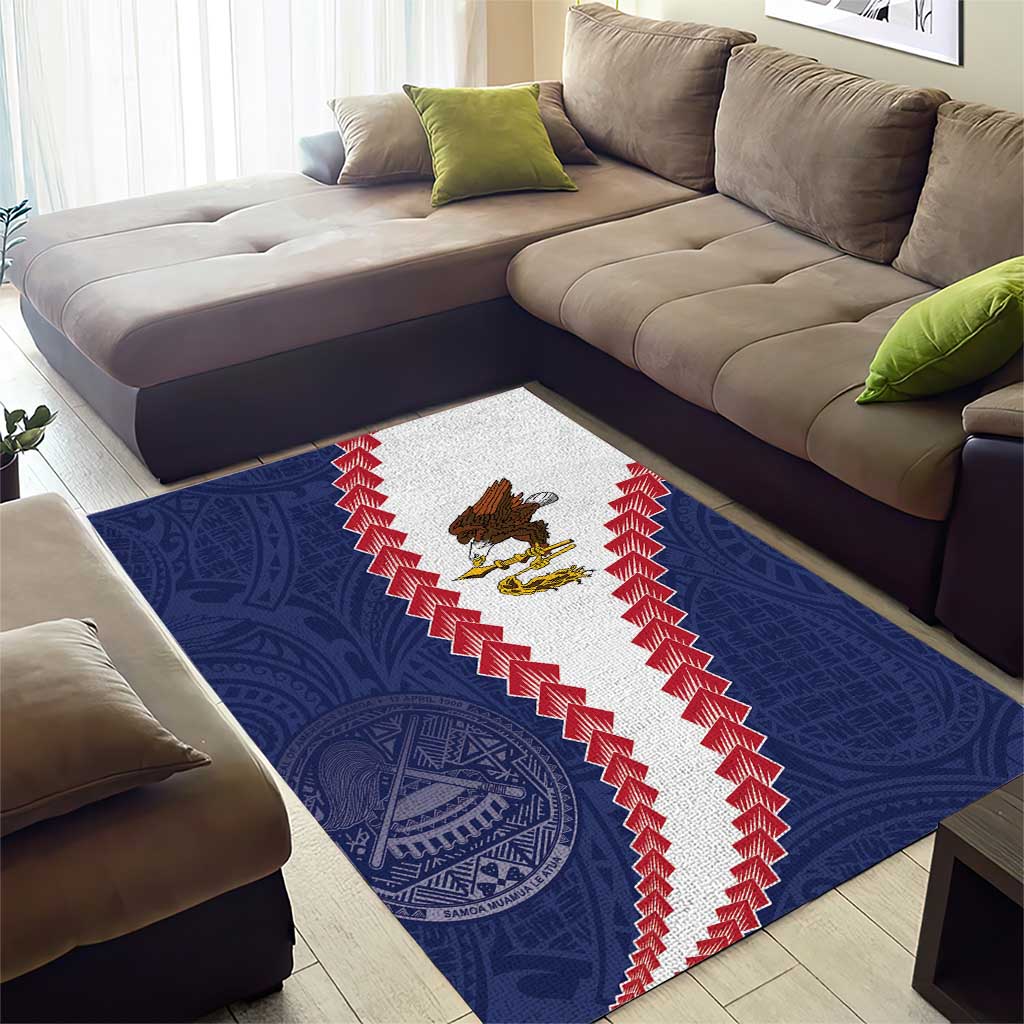 American Samoa Eagle Area Rug Polynesian Tribal Pattern Curve Style LT05 - Polynesian Pride