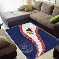 American Samoa Eagle Area Rug Polynesian Tribal Pattern Curve Style LT05 - Polynesian Pride