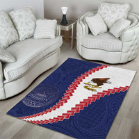 American Samoa Eagle Area Rug Polynesian Tribal Pattern Curve Style LT05 - Polynesian Pride