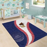 American Samoa Eagle Area Rug Polynesian Tribal Pattern Curve Style LT05 - Polynesian Pride