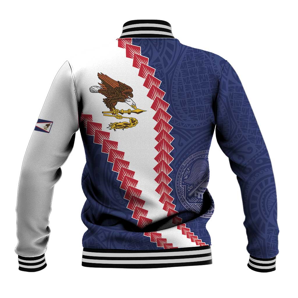 American Samoa Eagle Baseball Jacket Polynesian Tribal Pattern Curve Style LT05 - Polynesian Pride