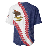 American Samoa Eagle Baseball Jersey Polynesian Tribal Pattern Curve Style LT05 - Polynesian Pride