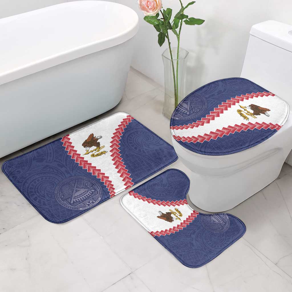 American Samoa Eagle Bathroom Set Polynesian Tribal Pattern Curve Style LT05 - Polynesian Pride