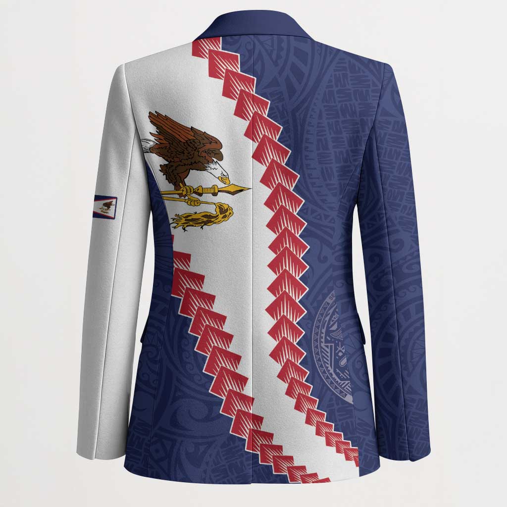 American Samoa Eagle Blazer Polynesian Tribal Pattern Curve Style LT05 - Polynesian Pride