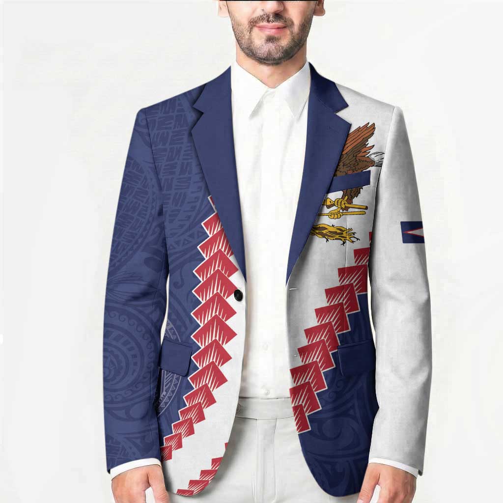 American Samoa Eagle Blazer Polynesian Tribal Pattern Curve Style LT05 - Polynesian Pride