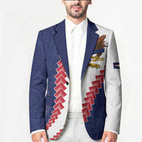 American Samoa Eagle Blazer Polynesian Tribal Pattern Curve Style LT05 - Polynesian Pride