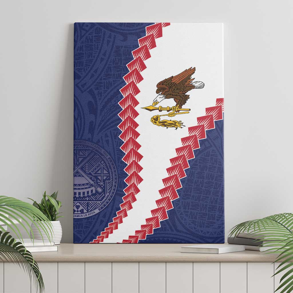 American Samoa Eagle Canvas Wall Art Polynesian Tribal Pattern Curve Style LT05 - Polynesian Pride
