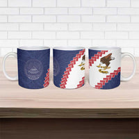 American Samoa Eagle Ceramic Mug Polynesian Tribal Pattern Curve Style LT05 - Polynesian Pride