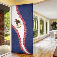 American Samoa Eagle Door Cover Polynesian Tribal Pattern Curve Style LT05 - Polynesian Pride
