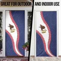 American Samoa Eagle Door Cover Polynesian Tribal Pattern Curve Style LT05 - Polynesian Pride