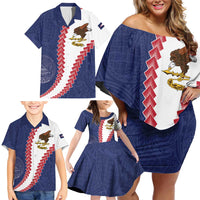 American Samoa Eagle Family Matching Off Shoulder Short Dress and Hawaiian Shirt Polynesian Tribal Pattern Curve Style LT05 - Polynesian Pride