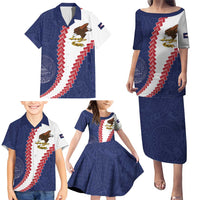 American Samoa Eagle Family Matching Puletasi and Hawaiian Shirt Polynesian Tribal Pattern Curve Style LT05 - Polynesian Pride